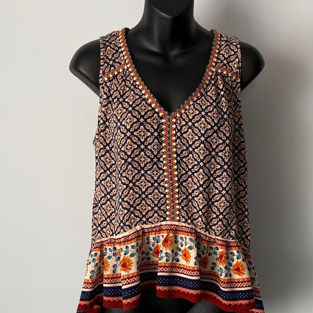 Patrons of Peace Floral Peasant Blouse